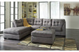 Maier Charcoal Ottoman - Lara Furniture