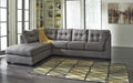 Maier Charcoal LAF Full Sleeper Sectional - Lara Furniture