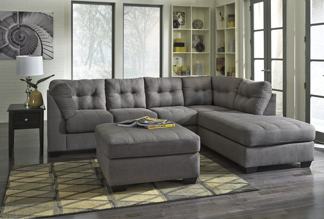 Maier Charcoal RAF Full Sleeper Sectional - Lara Furniture