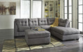 Maier Charcoal RAF Full Sleeper Sectional - Lara Furniture