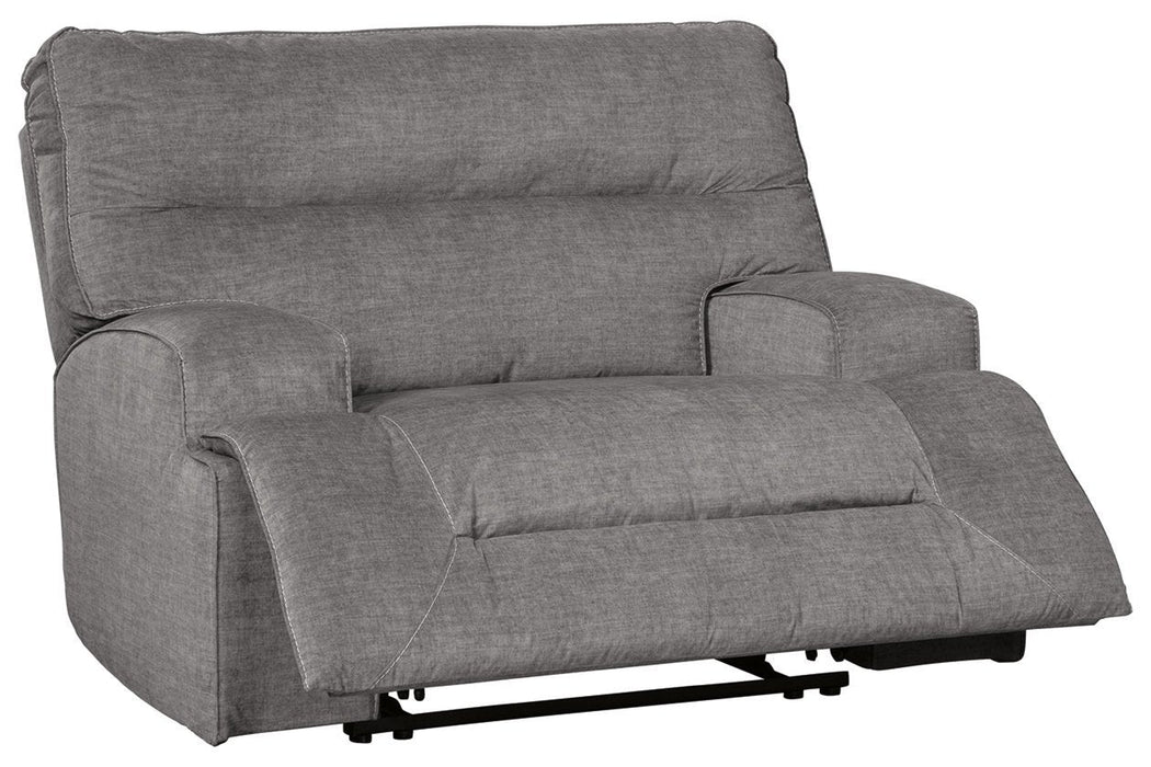 Coombs Charcoal Oversized Recliner - Lara Furniture