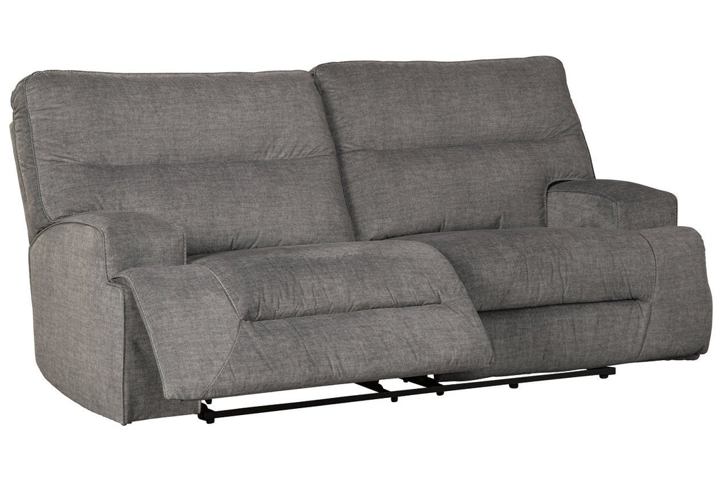 Coombs Charcoal Reclining Sofa - Lara Furniture