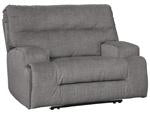 Coombs Charcoal Oversized Power Recliner - Lara Furniture