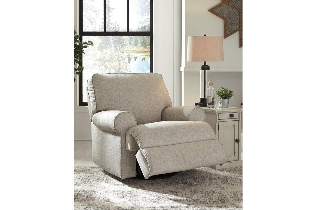 Ferncliff Sepia Swivel Glider Recliner - Lara Furniture