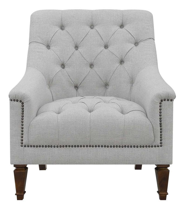 Avonlea Upholstered Tufted Living Room Set Grey