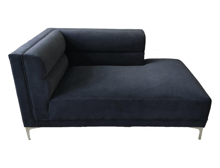 Hetfield Upholstered Channeled Tufted Sectional Indigo