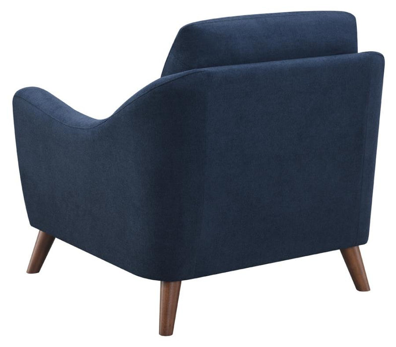 Gano Sloped Arm Upholstered Chair Navy Blue