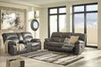 Dunwell Steel Power Reclining Loveseat with Console - Lara Furniture