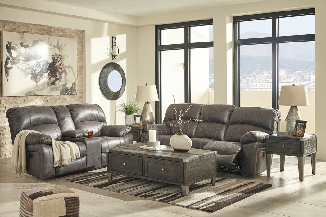 Dunwell Steel Power Reclining Sofa - Lara Furniture