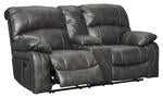 Dunwell Steel Power Reclining Loveseat with Console - Lara Furniture