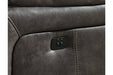 Dunwell Steel Power Reclining Loveseat with Console - Lara Furniture