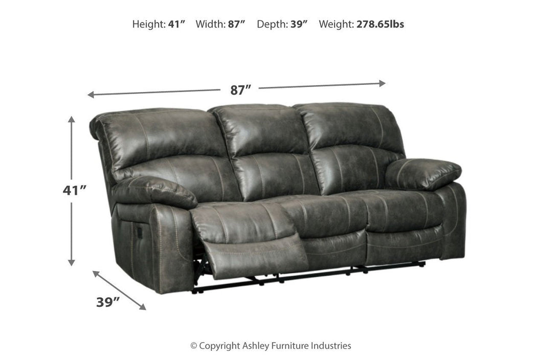 Dunwell Steel Power Reclining Sofa - Lara Furniture