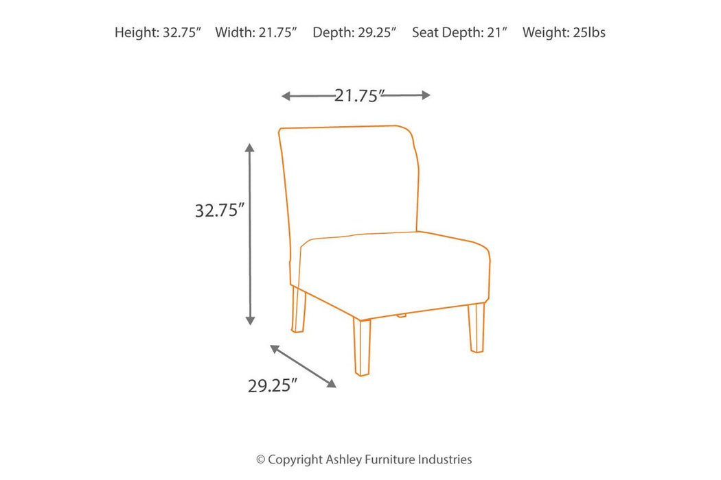 Honnally Sapphire Accent Chair - Lara Furniture