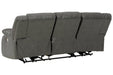 Denoron Gray Power Reclining Sofa - Lara Furniture