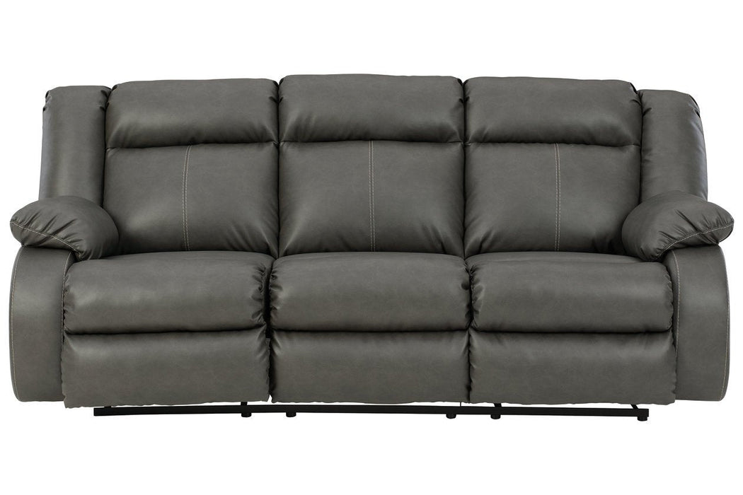 Denoron Gray Power Reclining Sofa - Lara Furniture