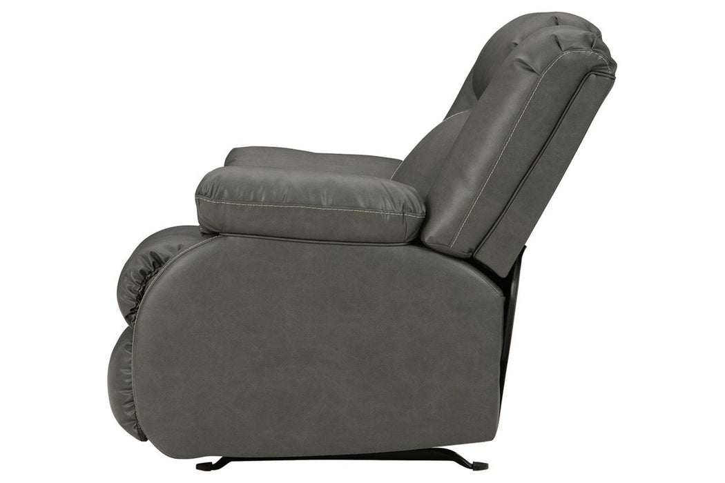 Denoron Gray Power Recliner - Lara Furniture