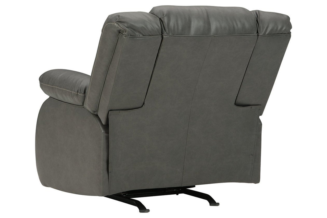 Denoron Gray Power Recliner - Lara Furniture