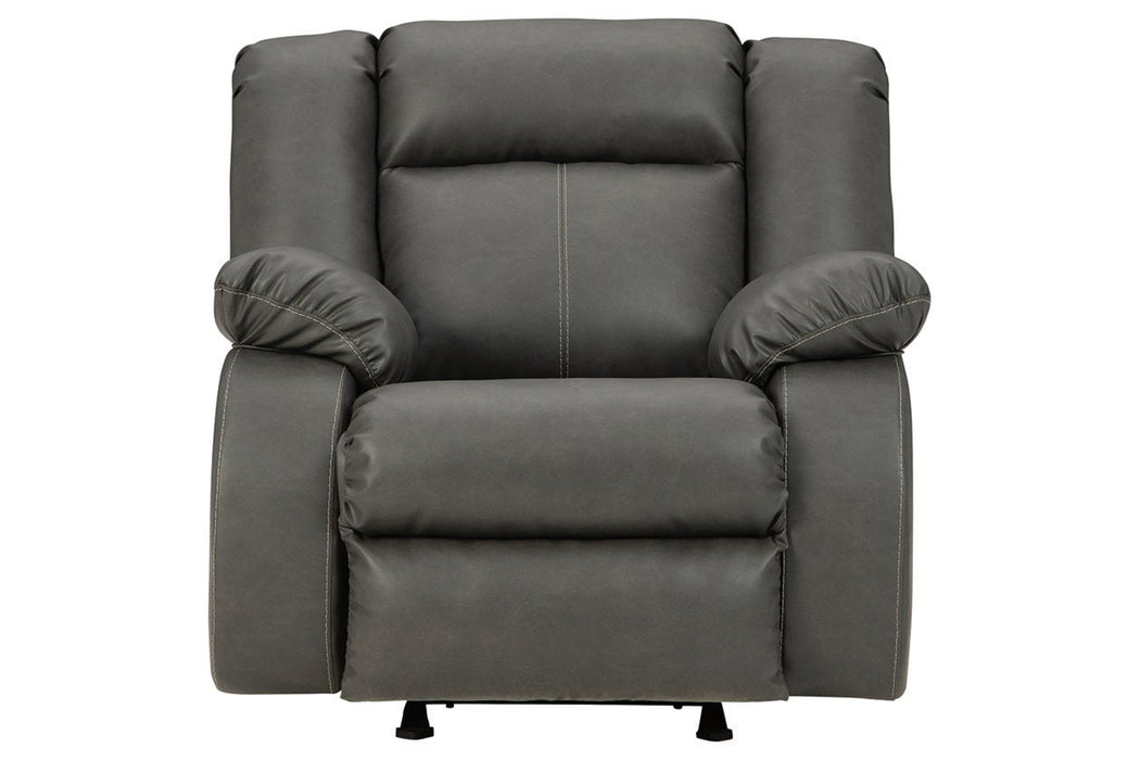 Denoron Gray Power Recliner - Lara Furniture