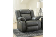 Denoron Gray Power Recliner - Lara Furniture