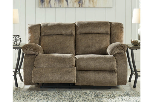 Burkner Mocha Power Reclining Loveseat - Lara Furniture