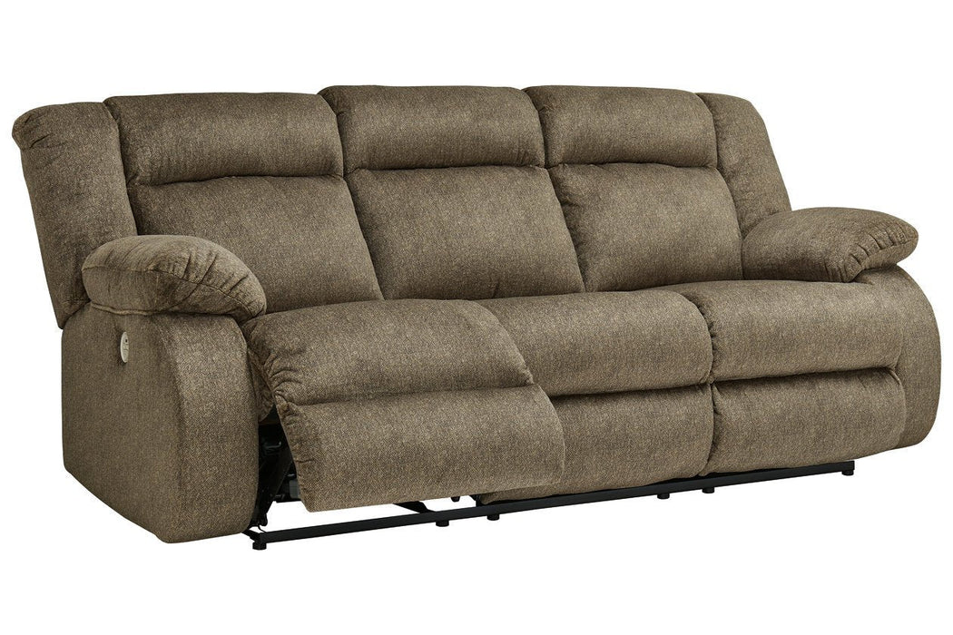 Burkner Mocha Power Reclining Sofa - Lara Furniture