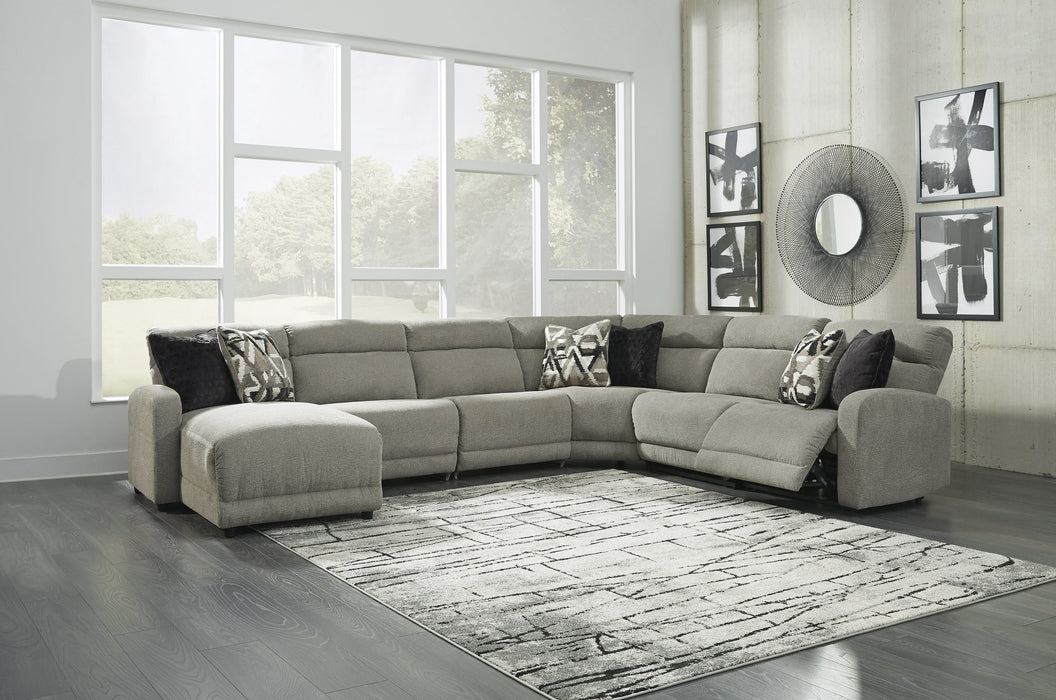 Colleyville Stone Armless Power Recliner 6 Piece LAF Sectional
