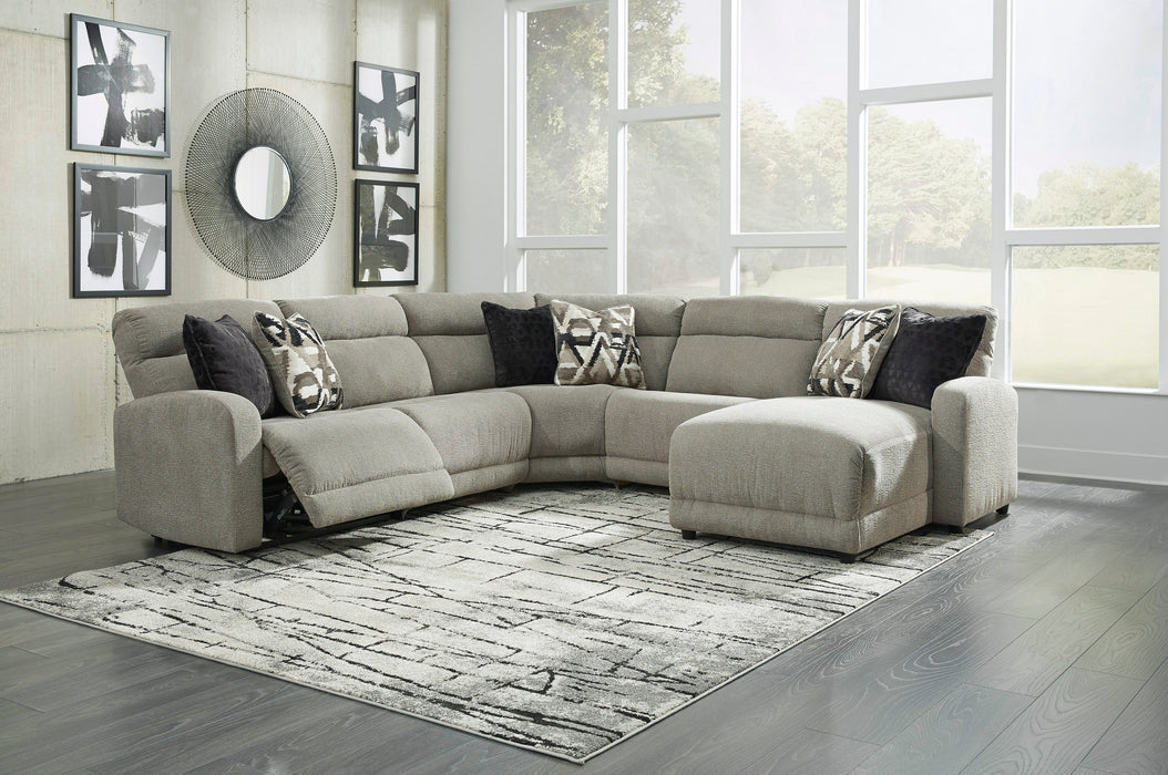 Colleyville Stone Armless Power Recliner 5 Piece RAF Sectional