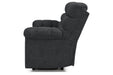 Wilhurst Marine Reclining Sofa with Drop Down Table - Lara Furniture