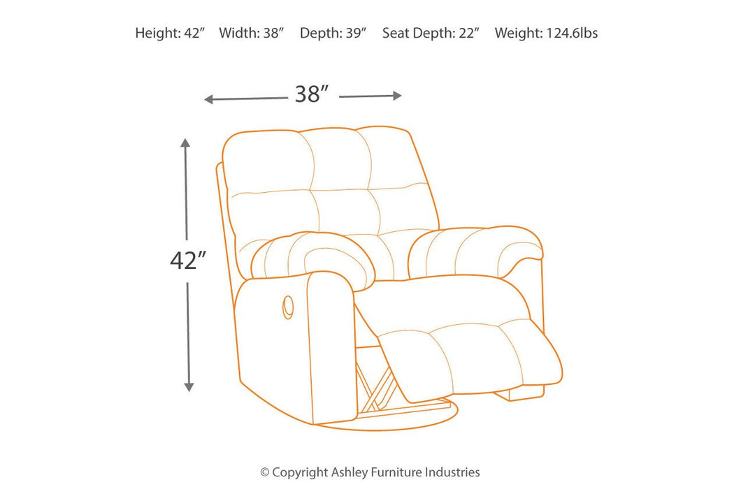 Acieona Slate Recliner - Lara Furniture