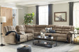 Workhorse Cocoa Reclining Sectional - Lara Furniture