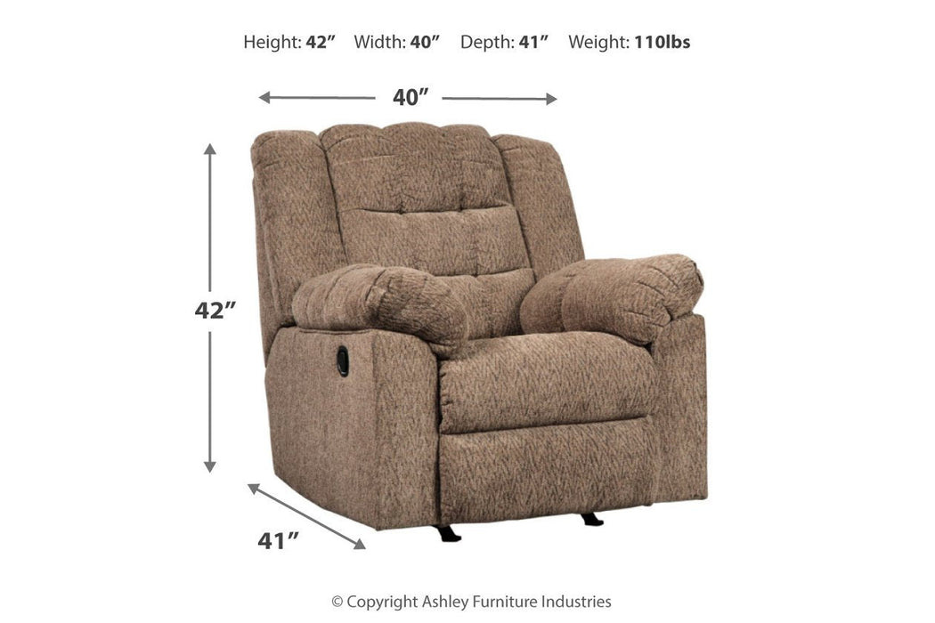 Workhorse Cocoa Recliner - Lara Furniture