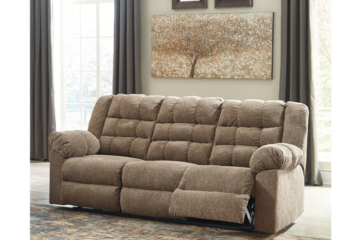 Workhorse Cocoa Reclining Sofa - Lara Furniture