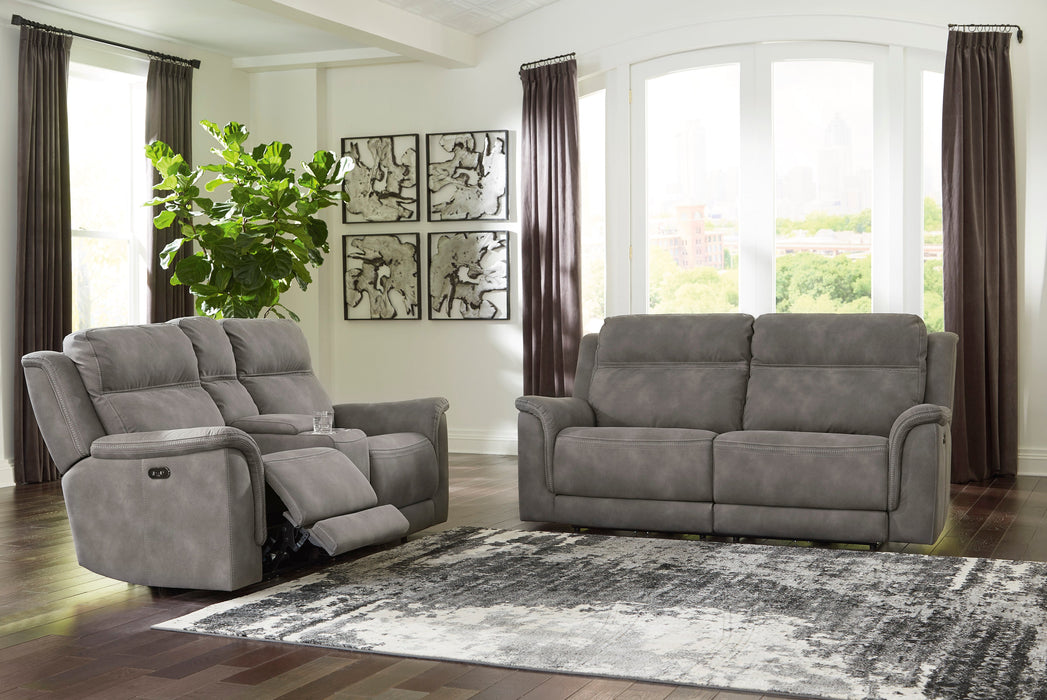 Next-Gen DuraPella Slate Power Reclining Living Room Set