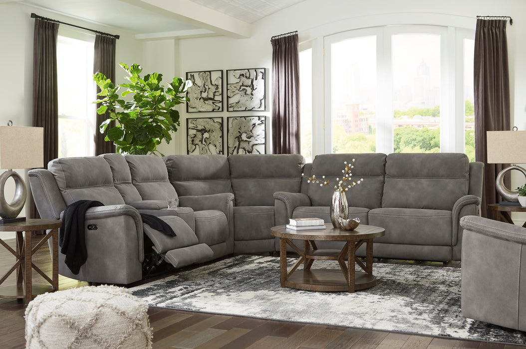 Next-Gen DuraPella Slate Power Reclining Sectional