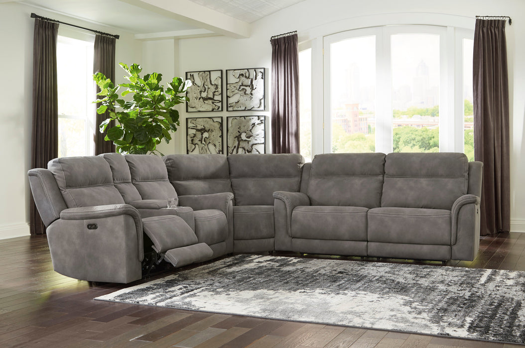 Next-Gen DuraPella Slate Power Reclining Sectional