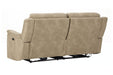 Next-Gen DuraPella Sand Power Reclining Sofa - Lara Furniture