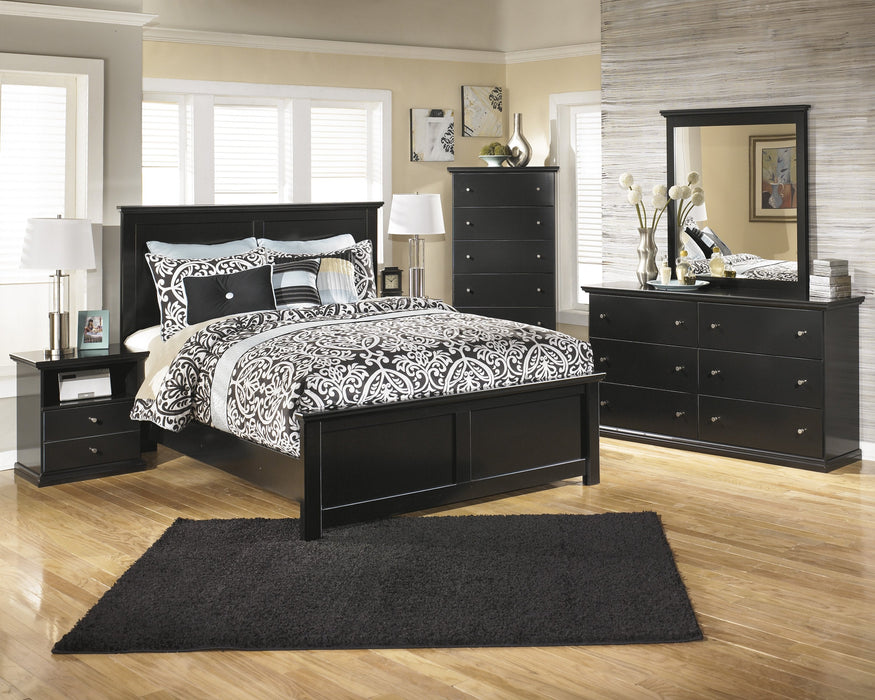 Maribel Black Panel Bedroom Set