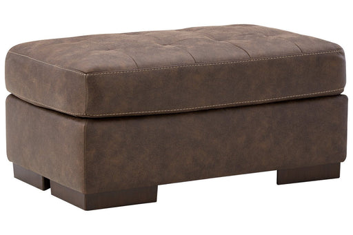 Maderla Walnut Ottoman - Lara Furniture