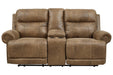 Grearview Earth Power Reclining Loveseat with Console - Lara Furniture