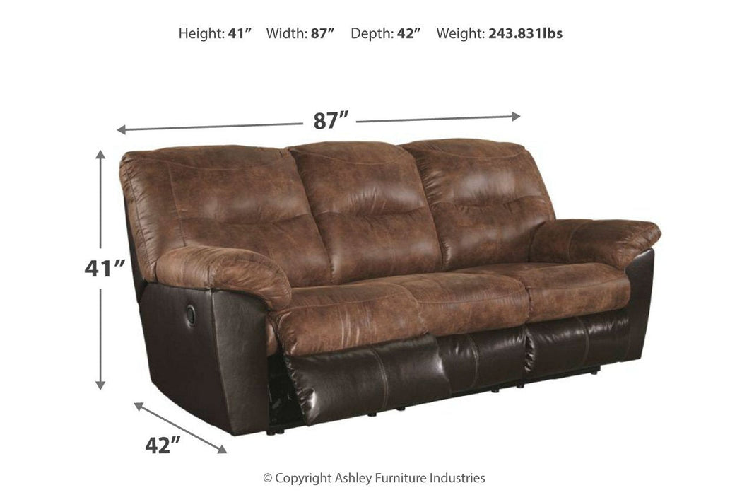 Follett Coffee Reclining Sofa - Lara Furniture