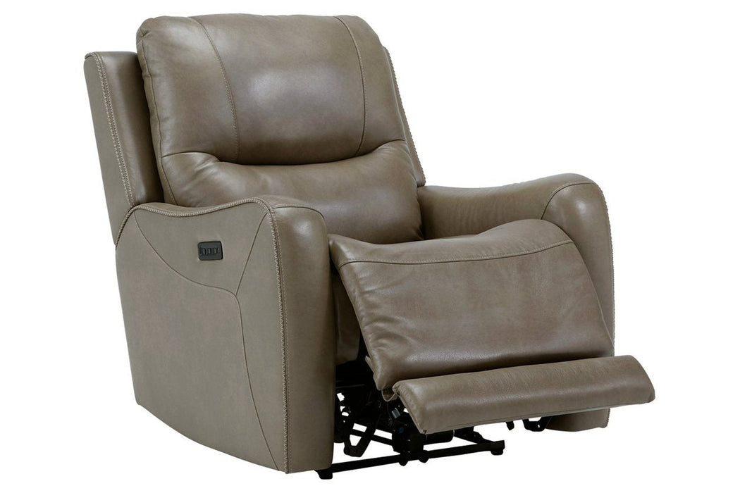 Galahad Sandstone Power Recliner - Lara Furniture