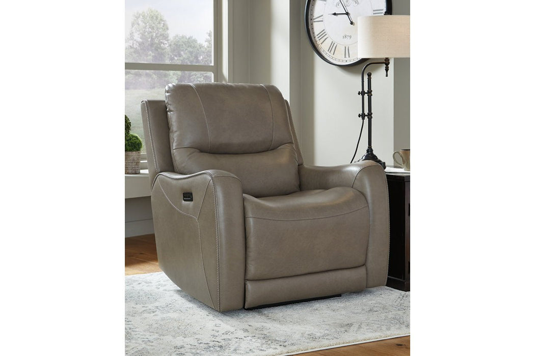 Galahad Sandstone Power Recliner - Lara Furniture