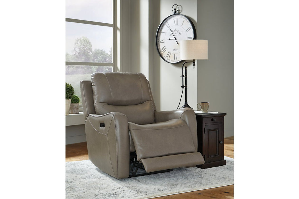 Galahad Sandstone Power Recliner - Lara Furniture