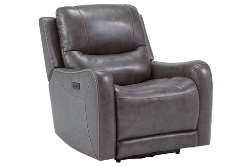 Galahad Smoke Power Recliner - Lara Furniture