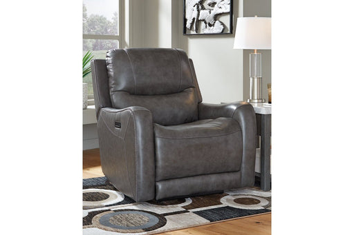 Galahad Smoke Power Recliner - Lara Furniture