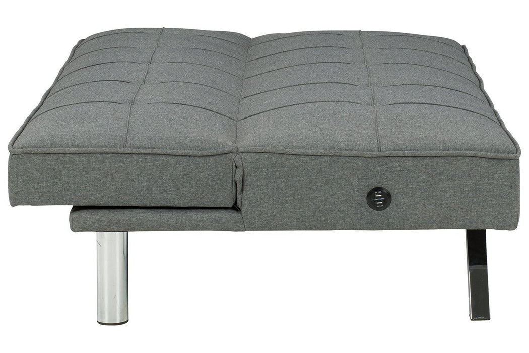 Santini Gray Flip Flop Armless Sofa - Lara Furniture