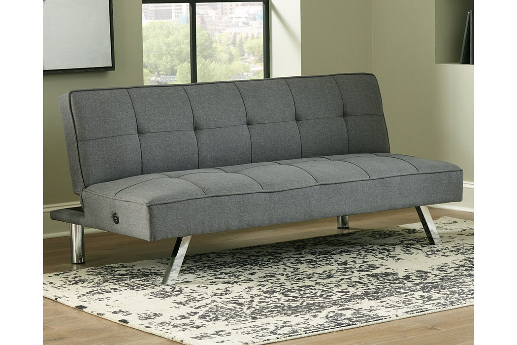 Santini Gray Flip Flop Armless Sofa - Lara Furniture