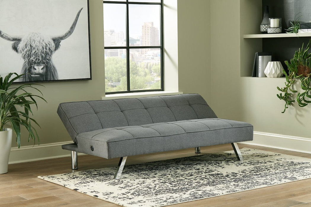 Santini Gray Flip Flop Armless Sofa - Lara Furniture