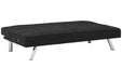 Santini Black Flip Flop Armless Sofa - Lara Furniture