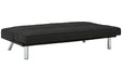 Santini Black Flip Flop Armless Sofa - Lara Furniture